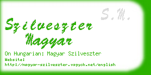 szilveszter magyar business card